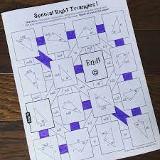 Please watch through first before sharing with your students. Special Right Triangles Mazes 3 Versions Special Right Triangle Right Triangle Triangle Math
