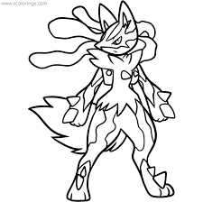 Lucario coloring page from generation iv pokemon category. Mega Pokemon Coloring Pages Mega Lucario Xcolorings Com