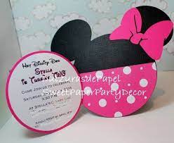 Thus, it makes a perfect choice for your baby's birthday party invitation ventures. Handmade Minnie Mouse Invitations For Birthdays Baby Showers Etsy Minnie Mouse Birthday Invitations Minnie Mouse Invitations Minnie Invitations