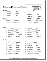 free customary measurement practice worksheet or quiz