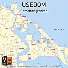 Service für insel usedom tourismusinformationen wir vom team mvp.de bieten hier relevante informationen für deinen aufenthalt auf der insel usedom. Usedom Vektorkarte Gemeinden Grebemaps Kartographie