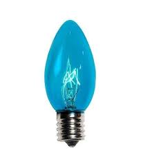 C9 Triple Dipped Transparent Teal 7 Watt Light Bulbs Pack Of 25 The Christmas Light Emporium