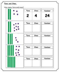 One page is a place value mat that indicates a spot for the tens, ones, and to write how many of each. Printable Bundles Of Tens And Ones Worksheets Preschool Worksheet Gallery