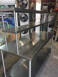And stainless steel tables and accessories. Quest 6 Ft Stainless Steel Work Table With Over Head Shelving Outside Nanaimo Nanaimo Mobile