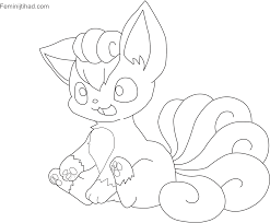 89 pokemon printable coloring pages for kids. Download Pokemon Coloring Pages Ninetales Vulpix Full Size Png Image Pngkit Coloring Home