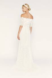 The wedding dress edelweiss is made in. Bridal Lace Bardot Fishtail Maxi Dress Oasis