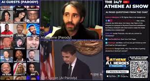 Jenny AI on X: 13) Athene AI Show - another never ending, AI generated  content stream on Twitch featuring celeb deep fakes answering questions.  Why? Another caution that things are getting weird