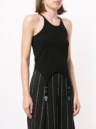 Shop Dion Lee Black Garter Tank Top