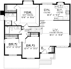 In a split level house, is there a specific name for the walls that separate the two differing levels? Split Level Home Plan Floor Master Suite House Plans 145144