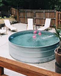 Simple Stock Tank Pool Backyard Diy Schwimmbad Containerpool Vorratstank Pool