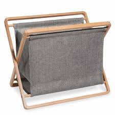 Porte Revues En Bambou Et Tissu Gris Maisons Du Monde Magazine Holders Grey Fabric Bamboo
