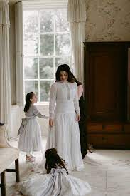 Northern Ireland Wedding With Bride In Homemade Wedding Dress With Lace Bodice And Long Sleeves Rock My Wedding Homemade Wedding Dresses Ireland Wedding Dress Lace Wedding Dress Vintage