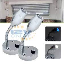 Rv Led Lights 12v Bedside Reading Light Wall Mount Boat Cabin Map Lamp Pack 2 Ebay Rv Led Lights Reading Light Led Reading Light