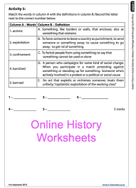 Grade 5 Online History Worksheet School Worksheets History Worksheets Grammar Lessons
