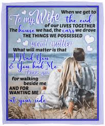 #3 when our path is obscured by. To My Wife Blanket To My Wife When We Get To The End Of Our Lives Together Blanket Cubebik