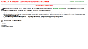 How important is a cover letter? Veterinary Doctor Experience Certificates