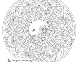 Mandala is a sanskrit word which means a circle, and metaphorically a universe, environment or community. Yin Yang Coloring With Photos Etsy