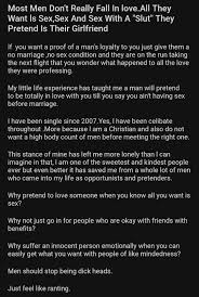 Men Don T Really Love A Woman They All Just Want Sex R Nicegirls