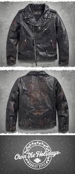 The Iconic Biker Jacket Harley Davidson Men S Master Distressed Slim Fit Leather Biker Jac Harley Davidson Jacket Men Jackets Men Fashion Leather Jacket Men