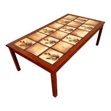 1/2 impressive mosaic tile coffee table by berthold müller, 1960s. Mid Century Danish Tile Top Coffee Table Chairish