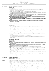 This type of inventory template is an inventory report template in word and pdf formats that contains an ultimate abstract of profits and losses in specific duration, particularly the items utilized and supplies of the product as well as a product itself. Inventory Analyst Resume Samples Velvet Jobs