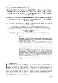 O+ est le 1er groupe sanguin dans le monde. Pdf Titre Des Hemolysines Alpha Et Beta Chez Les Donneurs De Sang De Groupe Sanguin O Et Leur Impact Potentiel Sur La Securite Des Receveurs De Produits Sanguins Au Burkina Faso