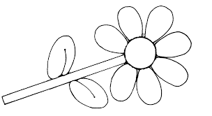 Black simple outline drawing flower white flowers flower. Flower Black And White Flower Clipart Black And White Free Cliparting Com