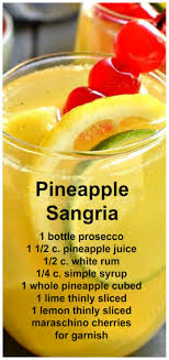 Pineapple Sangria Recipe Alcohol Drink Recipes Drinks Alcohol Recipes Recipes