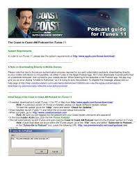 We've rounded up seven of ou. The Coast To Coast Am Podcast For Itunes 11