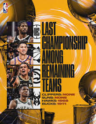 Non tanto per la qualità del roster dei bucks, comunque altissima, ma per. Nba On Twitter Clippers Never Won Title Suns Never Won Title Hawks Lone Title In 1958 Bucks Lone Title In 1971 The Four Remaining Teams Are Hungry For An Nba Championship