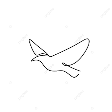 Fliegende Vogel Eine Linie Zeichnung Vektor Illustration Vektor Illustration Symbol Png Und Vektor Zum Kostenlosen Download