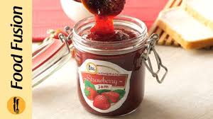 This is an easy and tasty way to use up a freshly picked quarts of summer strawberries. Strawberry Jam No Preservatives Recipe By Food Fusion Youtube