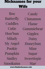 200 sweet nicknames your wife might actually like find nicknames cute names for boyfriend nicknames for boyfriends funny nicknames