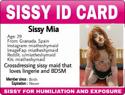 ID card miatheshymaid – Sissy-Exposure