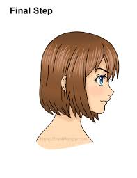 The order in which you draw each group of hair is important. How To Draw A Manga Girl With Short Hair Side View Step By Step Pictures How 2 Draw Manga