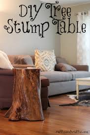 If you have several leftover tree stump and trunks, you can make them as sources for your diy tree stump table projects. Tree Stump Table Diy