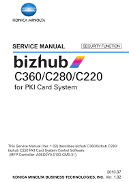 Bizhub c554e / c454e / c364e / c284e: Konica Minolta Bizhub C280 Service Manual Pdf Download Manualslib