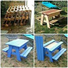 Diy Sandbox Picnic Table Two In One Diy Sandbox Pallet Diy Kids Picnic