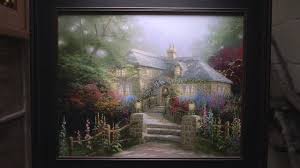 Thomas Kinkade The Painter Of Light At Park West Gallery In this scene by thomas kinkade studios, disney's mickey mouse & minnie mouse stand on the edge of sweetheart cove.