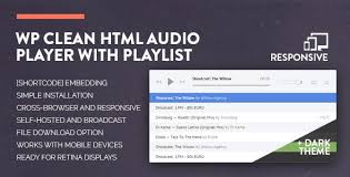 Wp Clean Html Audio Player With Playlist By Mediatec Software Featuressimple Shortcode Embedding Anywhere In Wordpress Self Host Audio Player Audio Playlist
