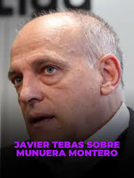 Descontento de Javier Tebas sobre Munuera Montero