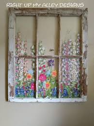 Old Painted Window Ideasshabby Chic Decorfarmhouse Windows Etsy Window Crafts Custom Wall Art Window Pane Art