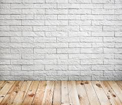 Room Interior With White Brick Wall And Wood Floor Background Living Room White Brick Interior Wall White Brick Wall Living Room