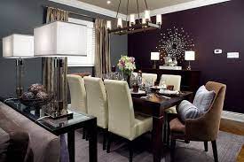 Purple Accent Wall Teal And Purple Dining Room Designed By Jane Dining Room Colors Accent Walls In Living Room Dining Room Accents