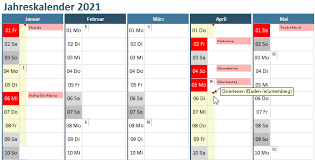 Ihnen fehlt ein kalender für das neue jahr. Add In World Smarttools Jahreskalender 2021 Fur Excel