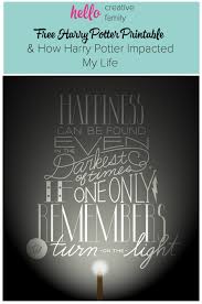 Harry potter was by no means the primary reason for my success in school. Free Harry Potter Printable How Harry Potter Impacted My Life Hello Creative Family