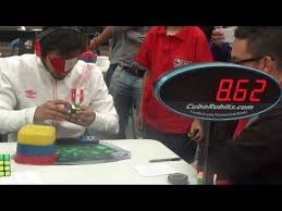 Gianfranco Huanqui Former World Record Rubik S Cube Bld Average 25 21 Hice Cubos