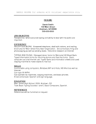 Resume Format Volunteer Experience Resume Templates Resume Examples Basic Resume Examples Resume Objective Examples