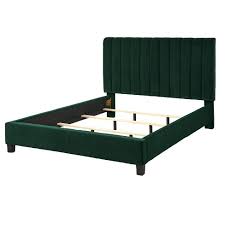 Shop modern tables, desks, beds, dressers & more at west elm®. Queen Teagan Channel Upholstered Bed Emerald Green Lifestorey Target