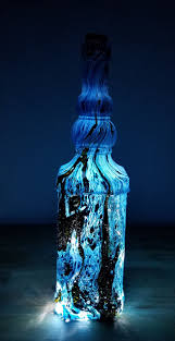 Black Bottle And Yellow Things This Item Is Unavailable Bottle Lights Wine Bottle Crafts Bottle Art